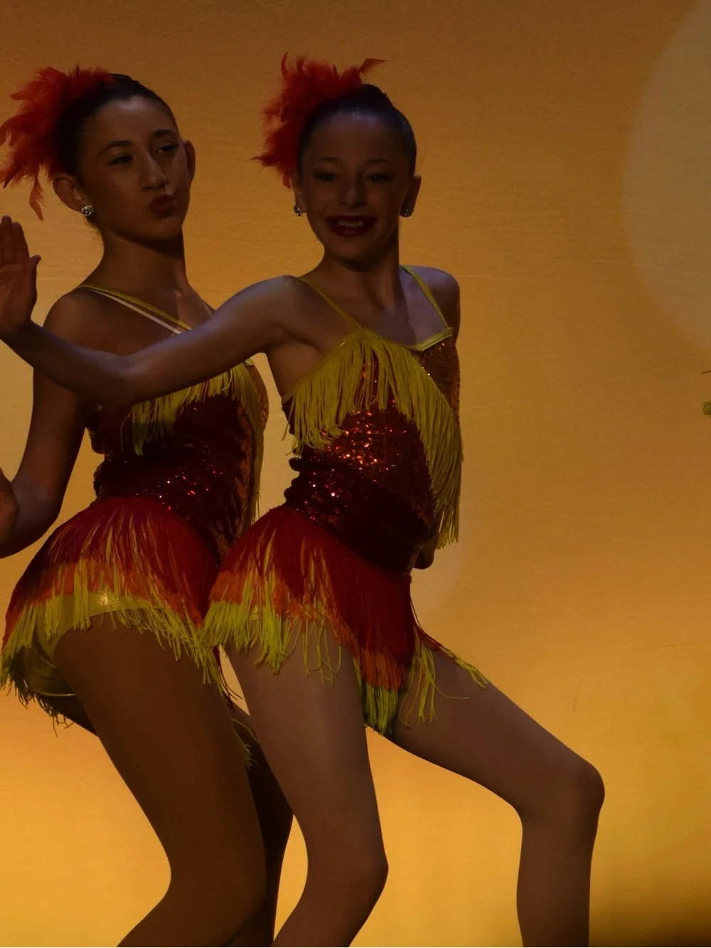 A Wish Come True brand Dance Costume “Burnitup” - Red, Orange, and Yellow